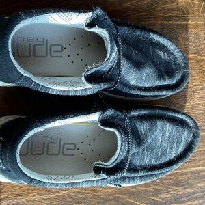 Hey Dude Black Canvas Slip-On Loafers